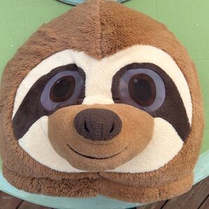 Furry Costume Brown Sloth Plush Head Mask Greeter